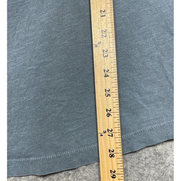 Buck Mason Slub Curved Hem Long Sleeve Tee Blue Gray XL - Picture 15 of 15